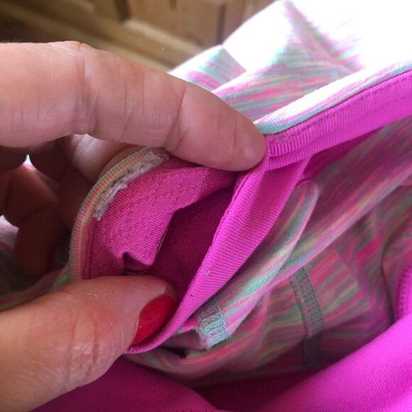 Ivivva Girls Lululemon Colorful Cropped Leggings Pink Green Cropped Size 12 / 14 - Picture 9 of 9